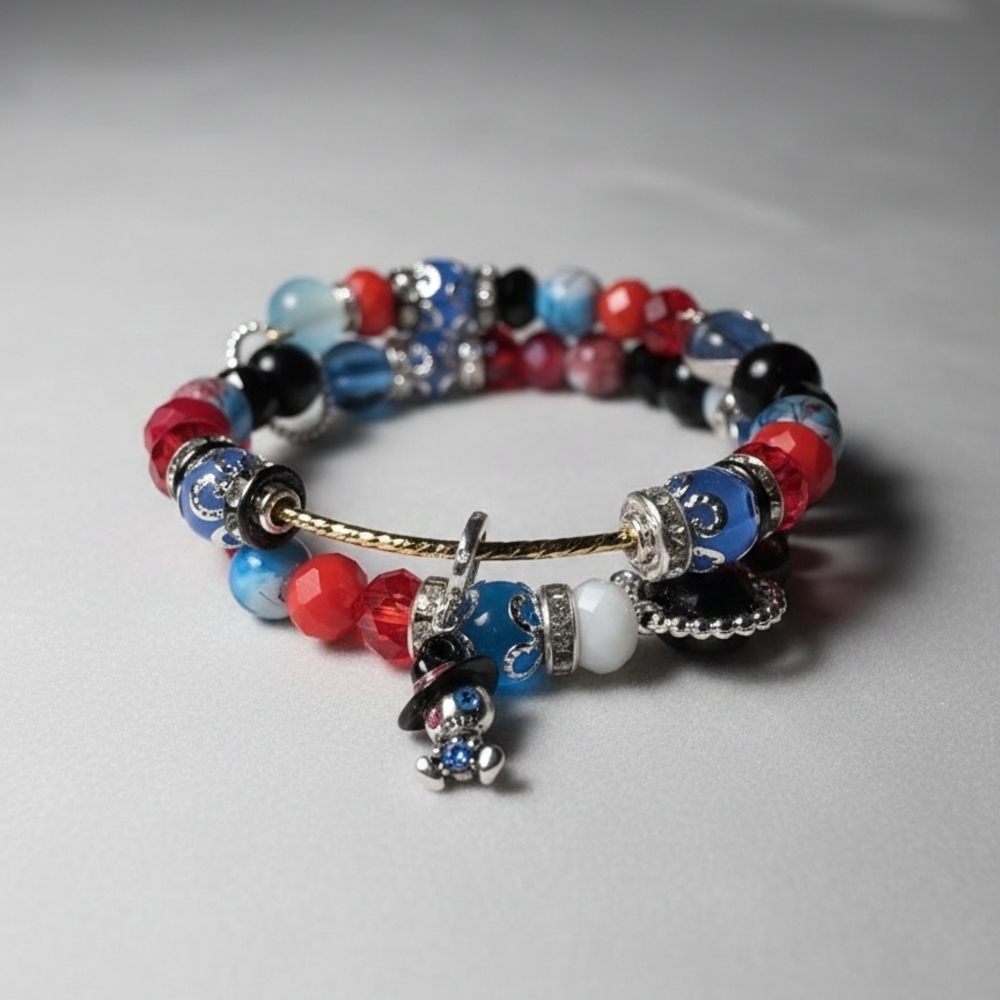 Sterling Silver Charm Wire Bracelet